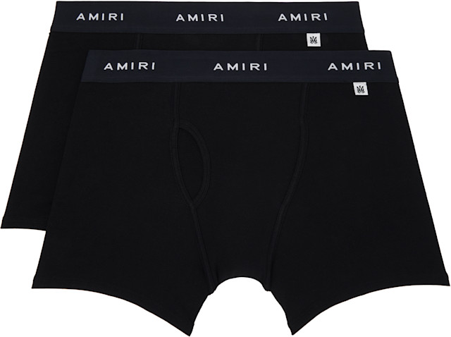 AMIRI: ブラック 'AMIRI' ボクサーブリーフ 2枚セット | SSENSE 日本