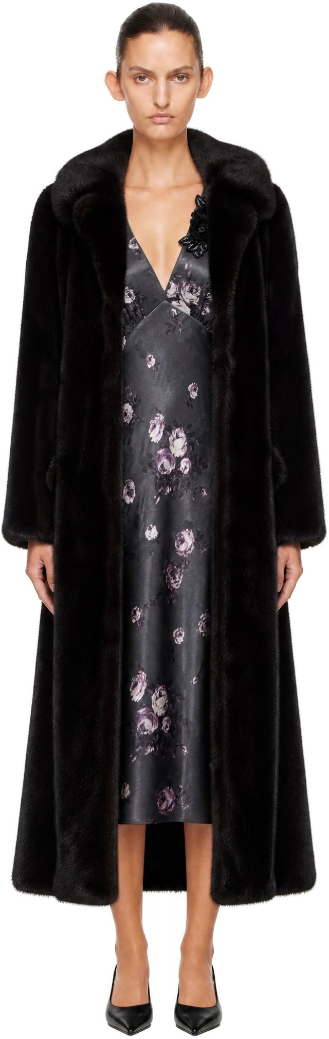 Anna Sui: ブラウン Mink フェイクファー コート | SSENSE 日本