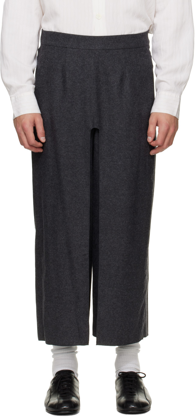 Hed Mayner: Gray Wool Trousers | SSENSE