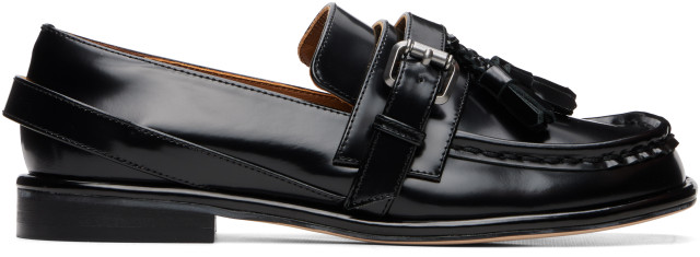 SHUSHU/TONG: Black Tassel Loafers | SSENSE Canada