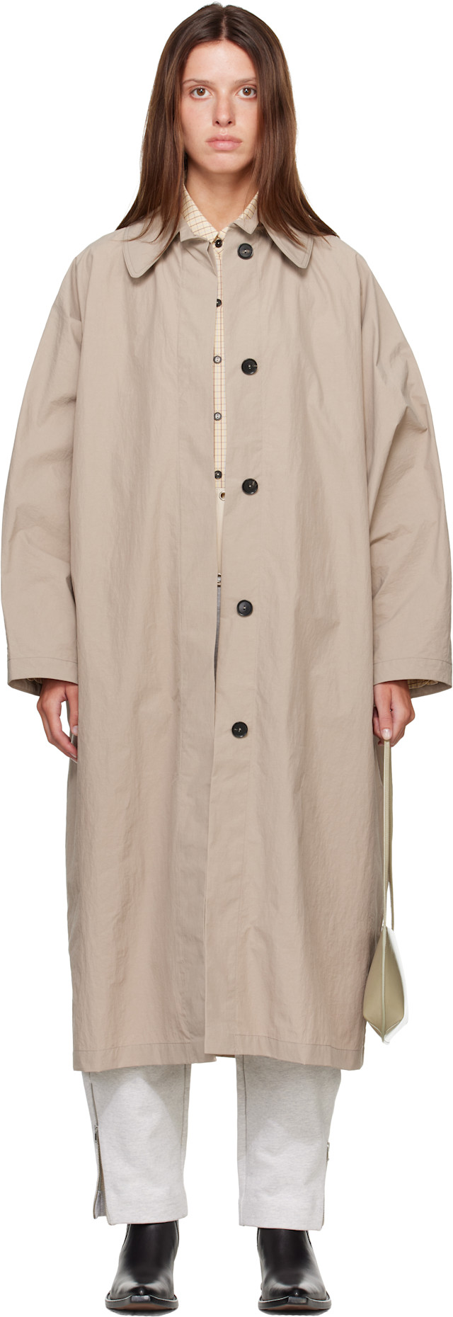 Cordera: Beige Batwing Trench Coat | SSENSE