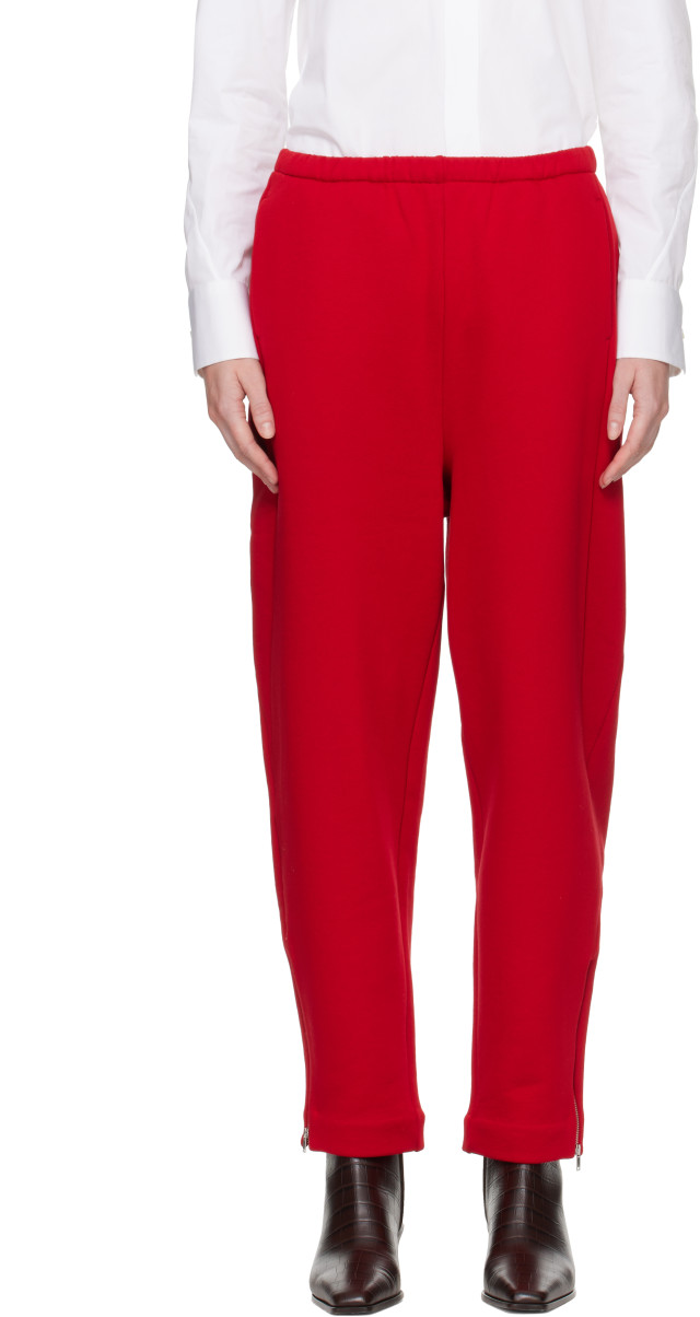 Cordera: Red Fleece Lounge Pants | SSENSE