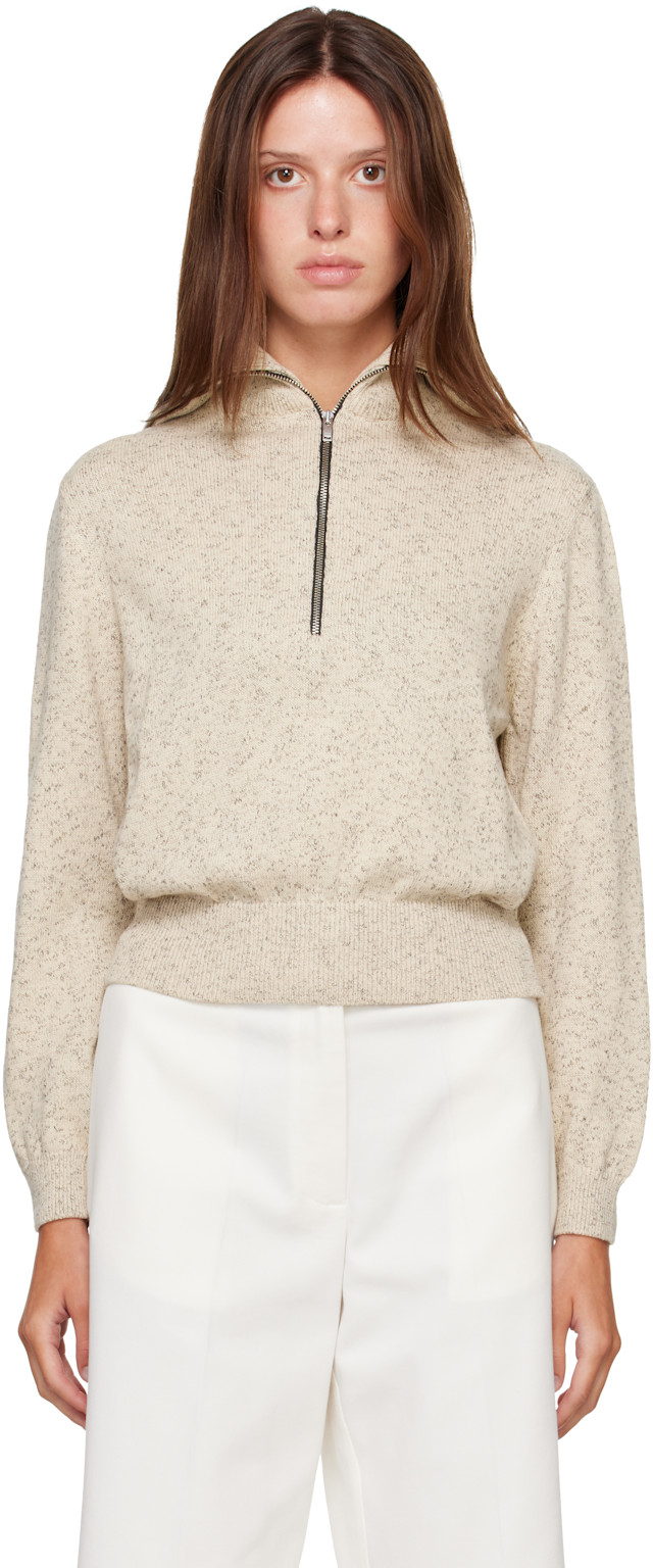 CORDERA ノースリーブ ニット ホワイト Cordera: Off-White Flecked