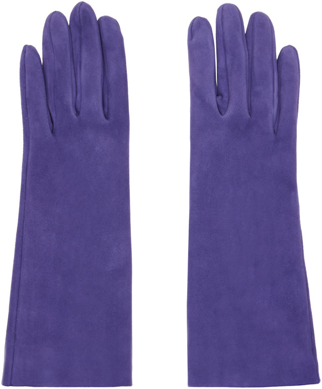 KHAITE: Purple Remo Mid Gloves | SSENSE