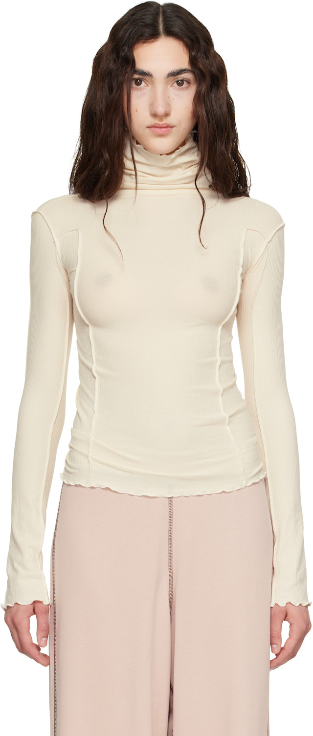 トップス BASERANGE OMATO TURTLE NECK OFF WHITE Baserange: Off-White Omato Turtleneck | SSENSE Canada