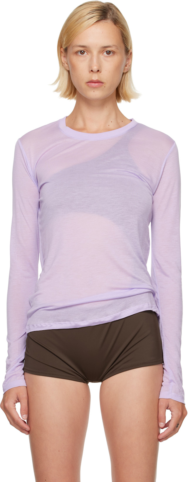 Baserange: Purple Long Sleeve T-shirt | SSENSE Canada