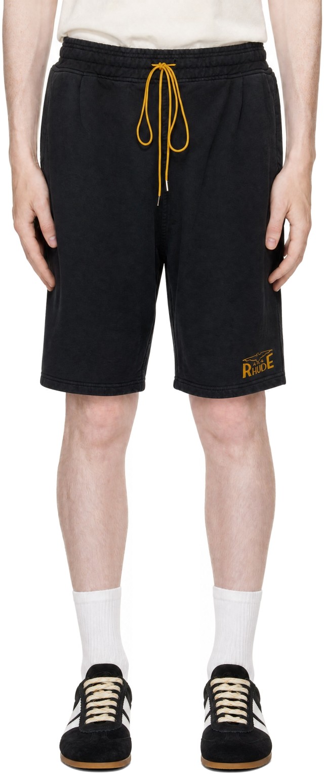 RHUDE ショートパンツ ブラック Mサイズ Rhude: ブラック 4x4 Spirit ショートパンツ | SSENSE 日本