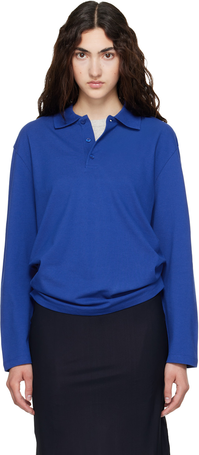 FLORE FLORE: SSENSE Exclusive Blue Diana Polo | SSENSE