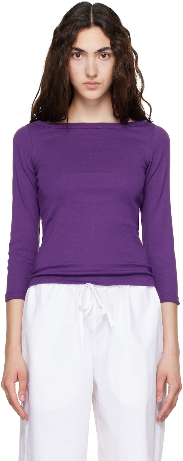 FLORE FLORE: Purple Steffi T-shirt | SSENSE