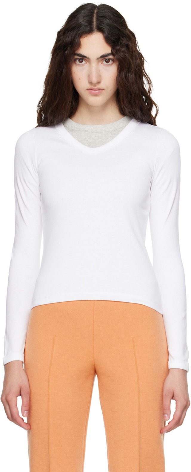 FLORE FLORE: ホワイト Jill 長袖Tシャツ | SSENSE 日本
