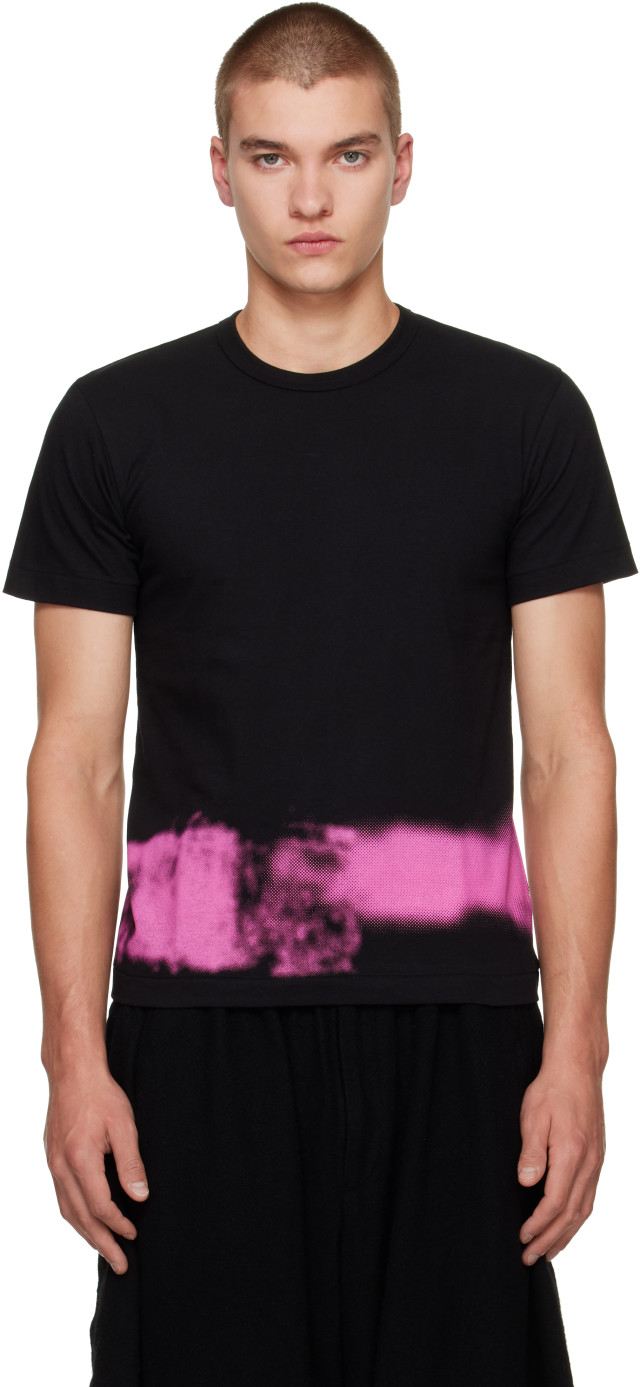 BLACK COMME des GARÇONS ドットプリント Tシャツ XL Black Comme des Garçons: ブラック Cotton Jersey Spray Print T