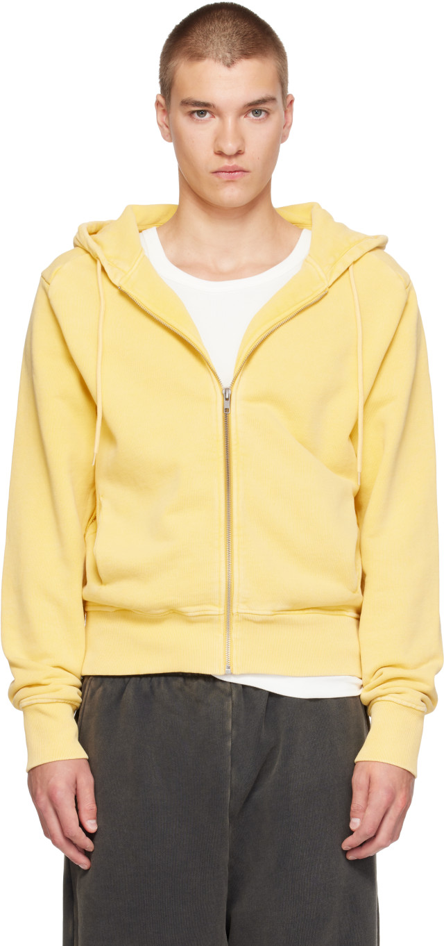 Entire Studios: イエロー Slim Zip Up フーディ | SSENSE 日本