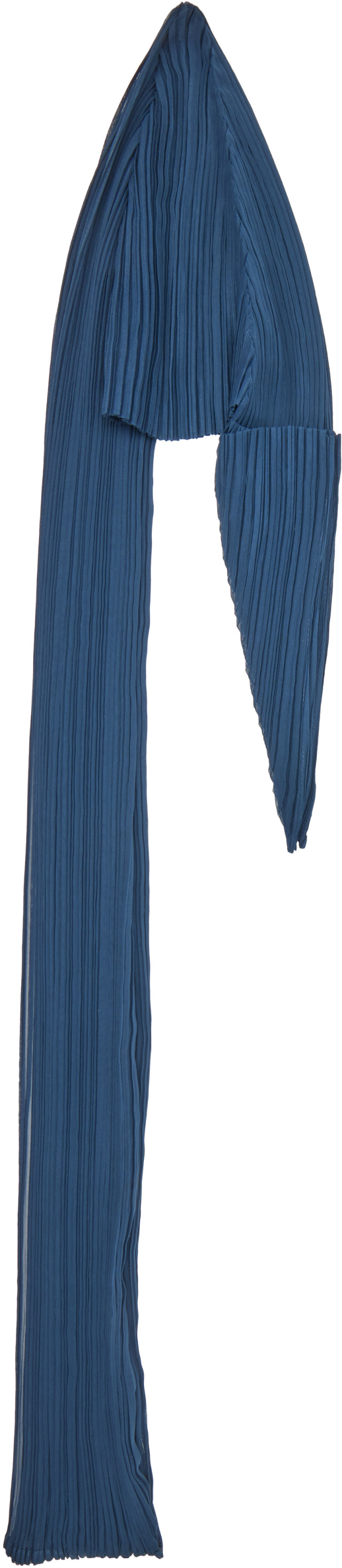 PLEATS PLEASE ISSEY MIYAKE: Navy Fold Hood Scarf | SSENSE Canada