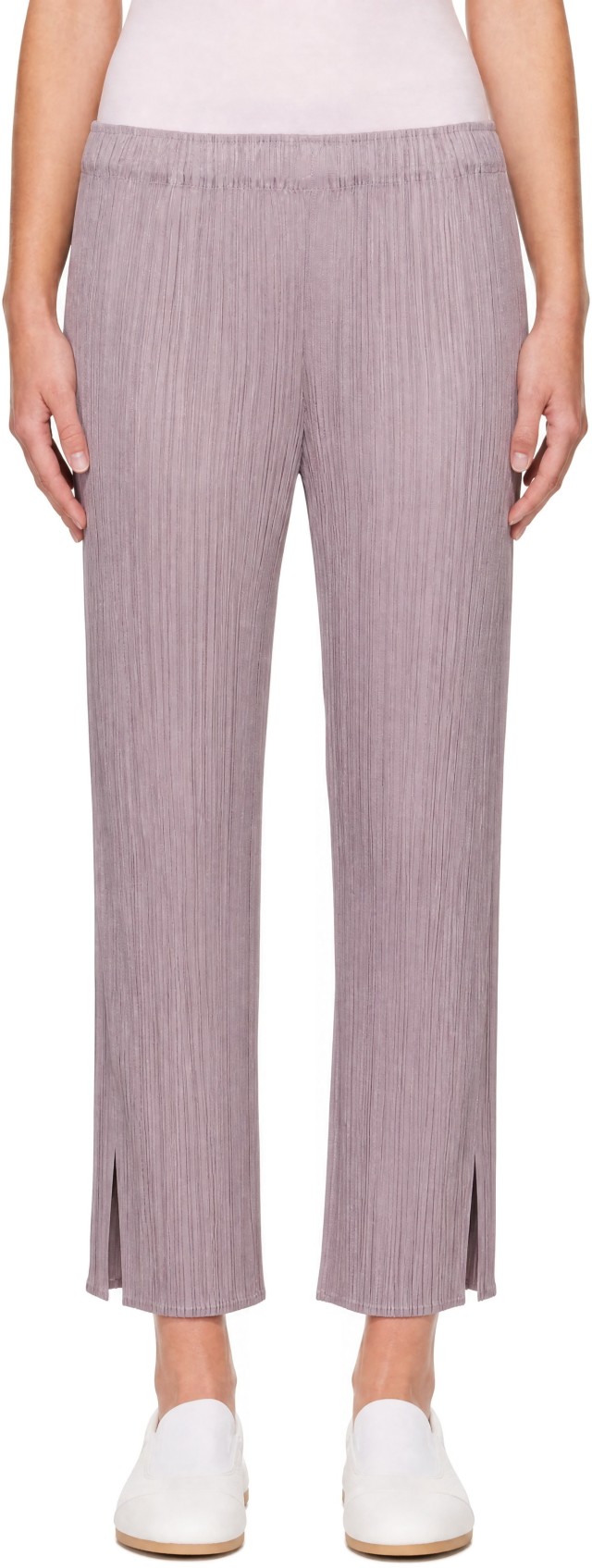PLEATS PLEASE ISSEY MIYAKE: Purple Monthly Colors August Trousers