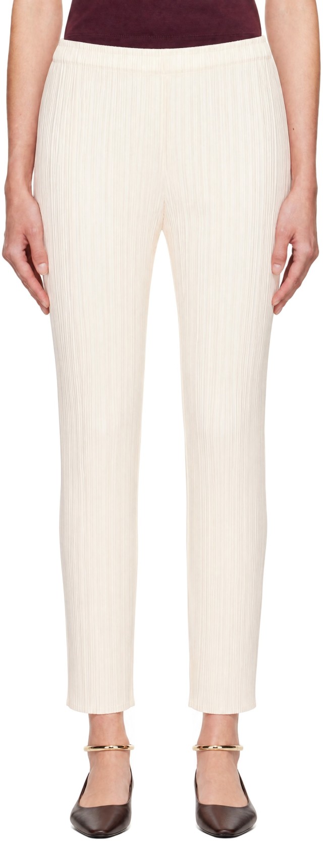 PLEATS PLEASE ISSEY MIYAKE: Off-White Monthly Colors August
