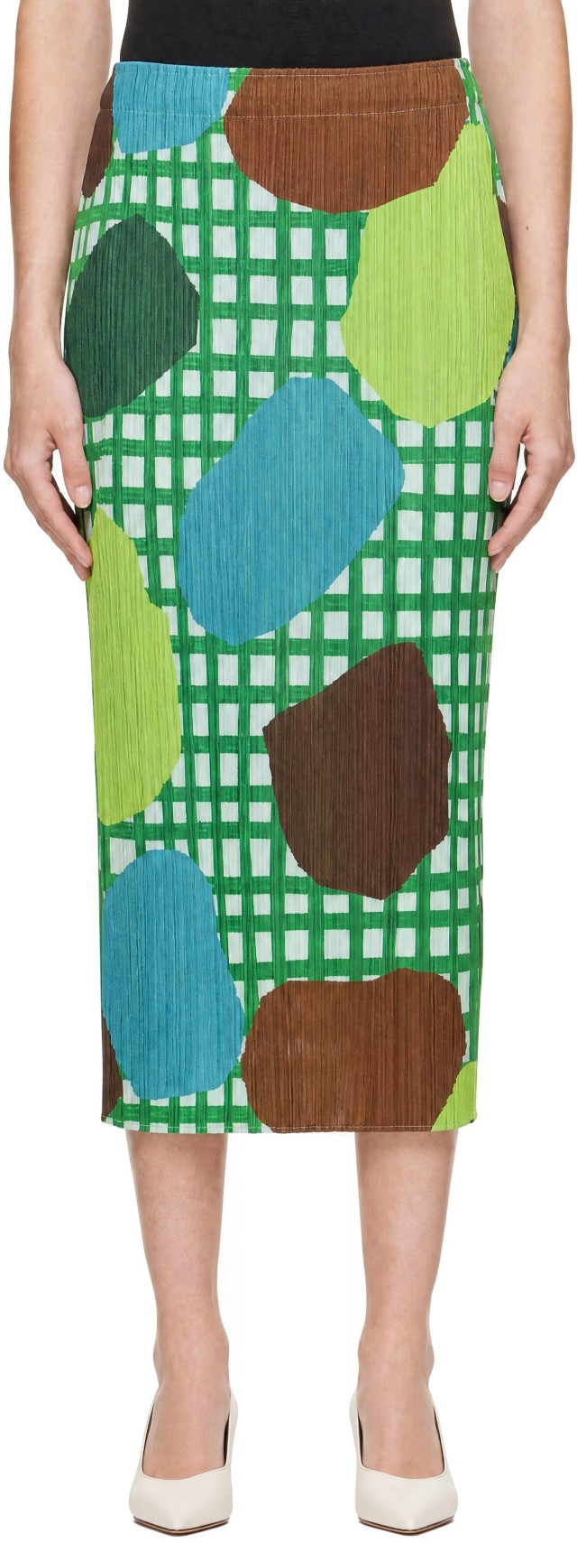 PLEATS PLEASE ISSEY MIYAKE: Multicolor Market Midi Skirt | SSENSE