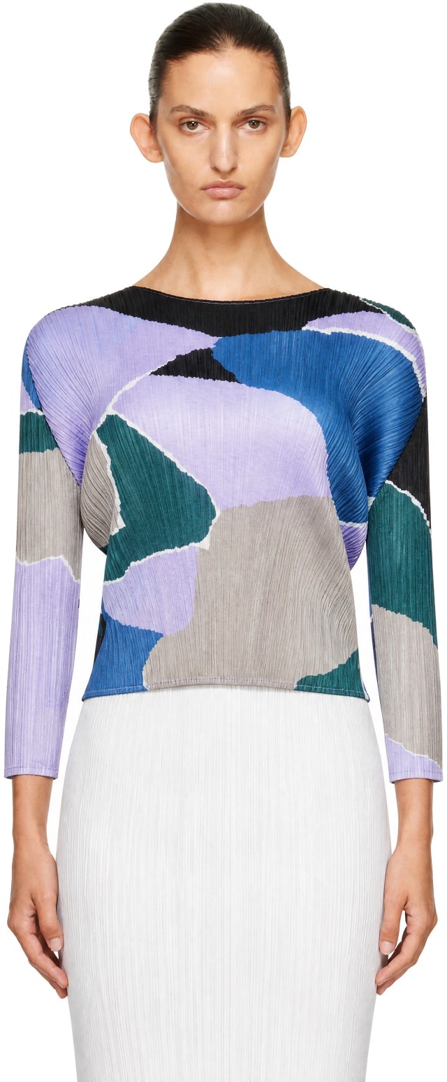 PLEATS PLEASE ISSEY MIYAKE: Multicolor 'Surpise!' Top | SSENSE