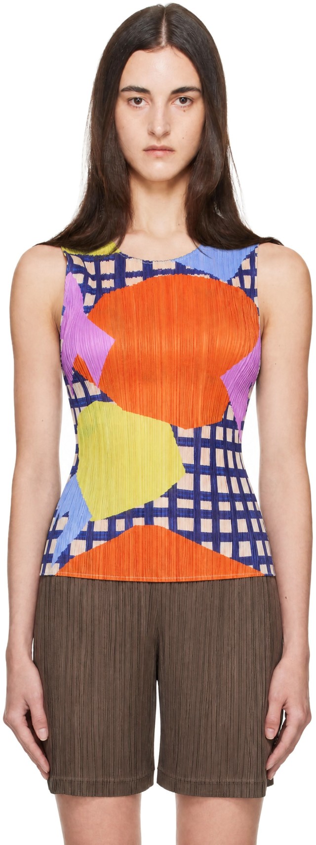PLEATS PLEASE ISSEY MIYAKE: Multicolor Market Tank Top | SSENSE