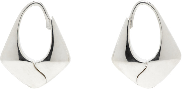 Sophie Buhai Small Pyramid Hoops ピアス Sophie Buhai: Small Pyramid Hoop Earrings | SSENSE