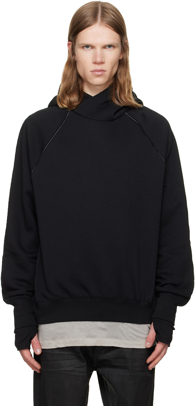 thom/krom: Black MS 193 Hoodie | SSENSE