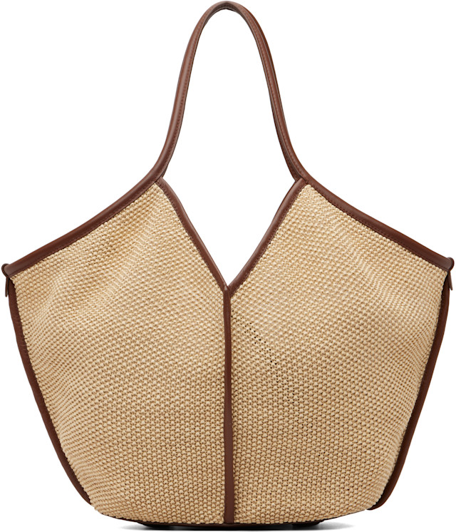 HEREU Cala S Raffia トートバッグ HEREU: Beige Calella Raffia Tote | SSENSE