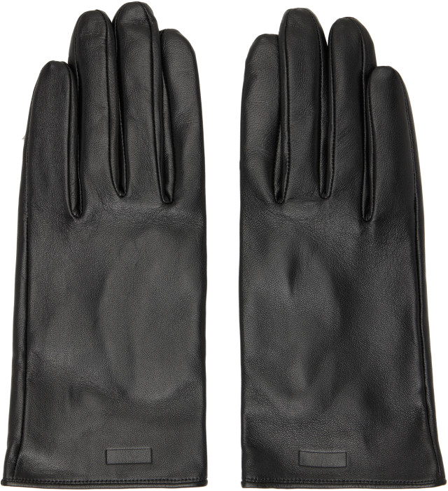 ssstein: Black Leather Gloves | SSENSE