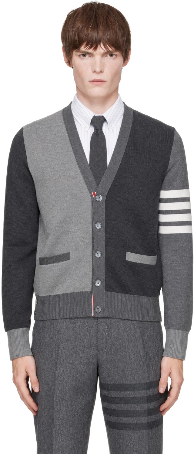 Thom Browne: グレー Funmix Cotton Crepe Milano Stitch 4-Bar