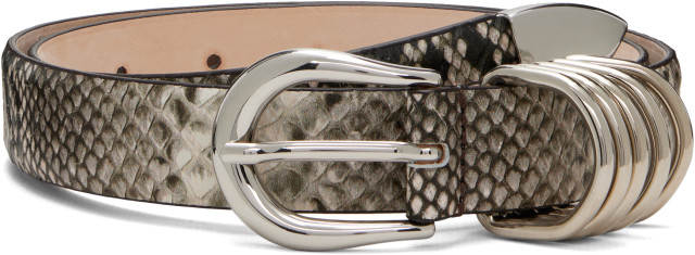 Déhanche: Beige Hollyhock Snake Belt | SSENSE