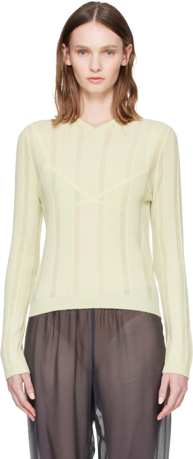 Paloma Wool: Green Clot Sweater | SSENSE