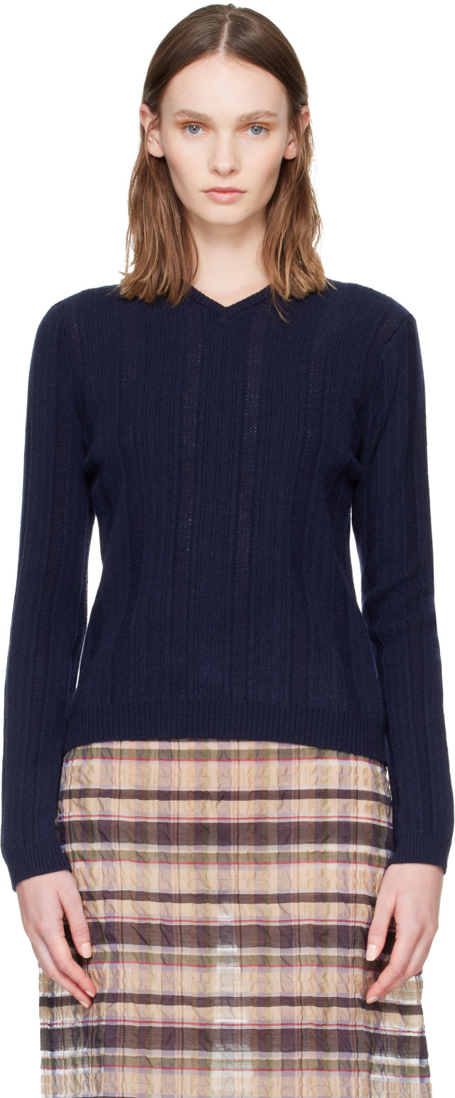Paloma Wool: Navy Clot Sweater | SSENSE
