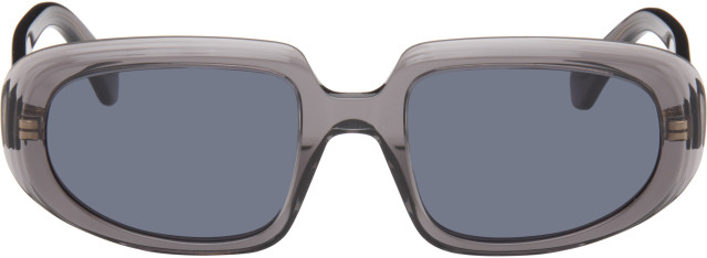 LOEWE アナグラム　サングラス　VLW320S　a654 LOEWE: グレー アナグラム スクエアサングラス | SSENSE 日本
