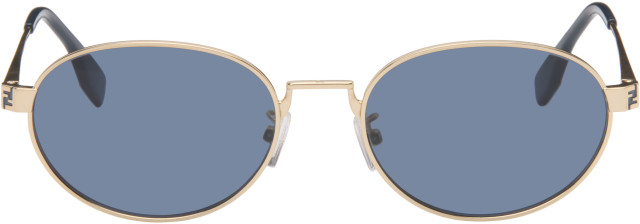 ♡未使用♡ フェンディ FENDI ラインストーン サングラス ゴールド Fendi: ゴールド 'Fendi Sky' サングラス | SSENSE 日本