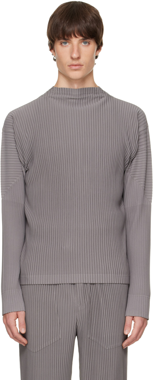 HOMME PLISSÉ ISSEY MIYAKE: Gray Monthly Colors October Top | SSENSE