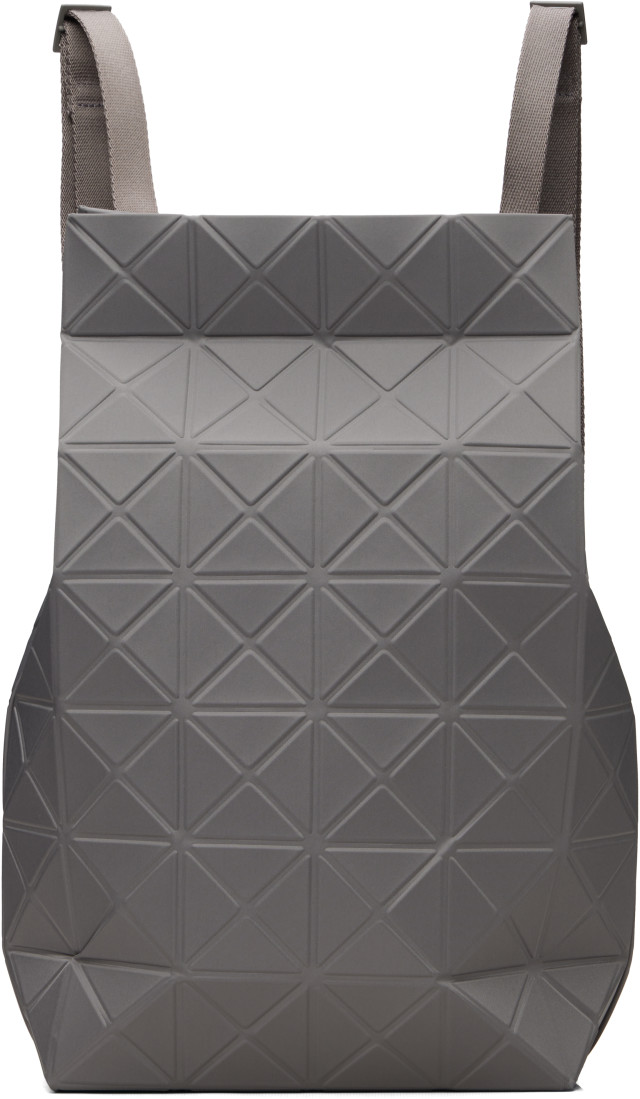 BAO BAO ISSEY MIYAKE: Gray Track Backpack | SSENSE