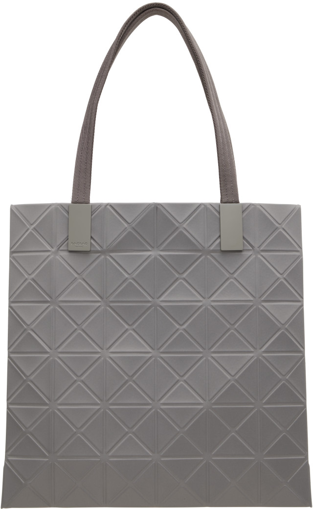 BAO BAO ISSEY MIYAKE: Gray Track Tote | SSENSE